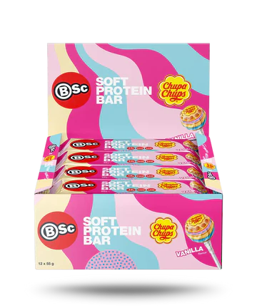 BSc X Chupa Chups Soft Protein Bar 55g Box of 12